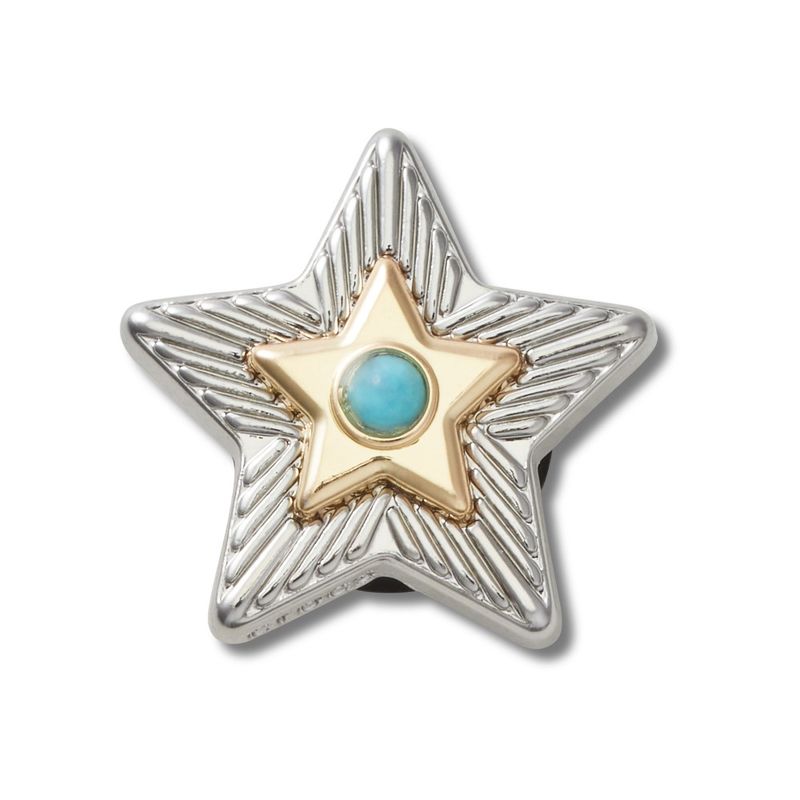 Jibbitz™ Estrela Turquesa Prata UNICO - imagem 1