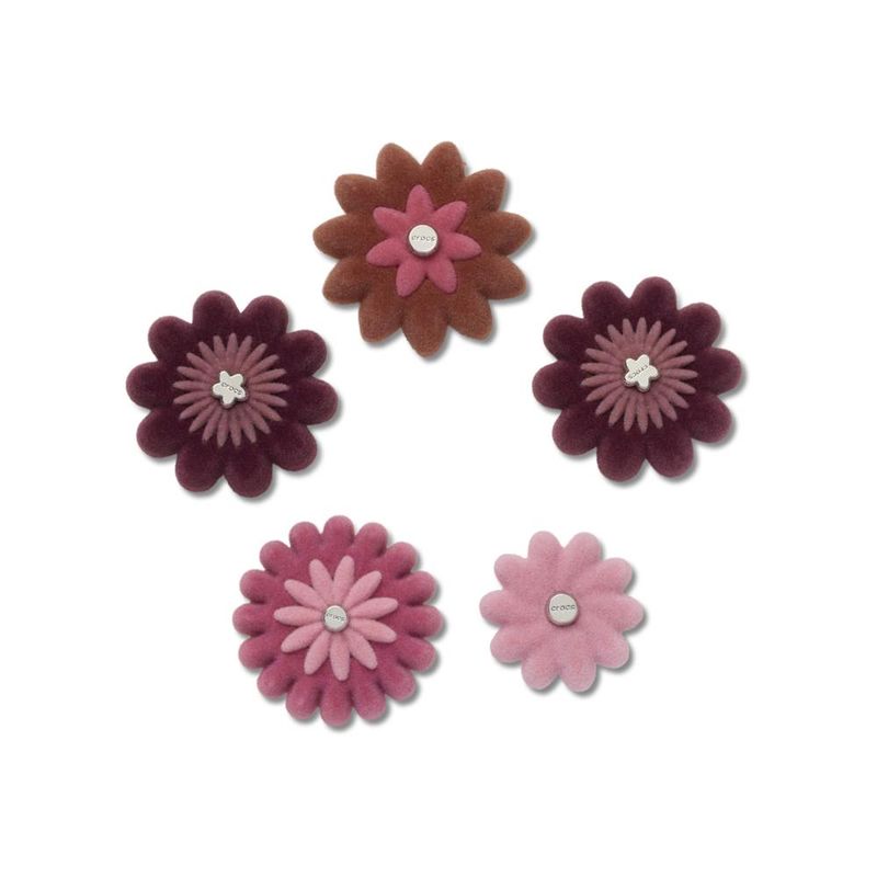 Jibbitz™ Flor de Veludo Rosa Pack Com 5 Peças UNICA - imagem 1