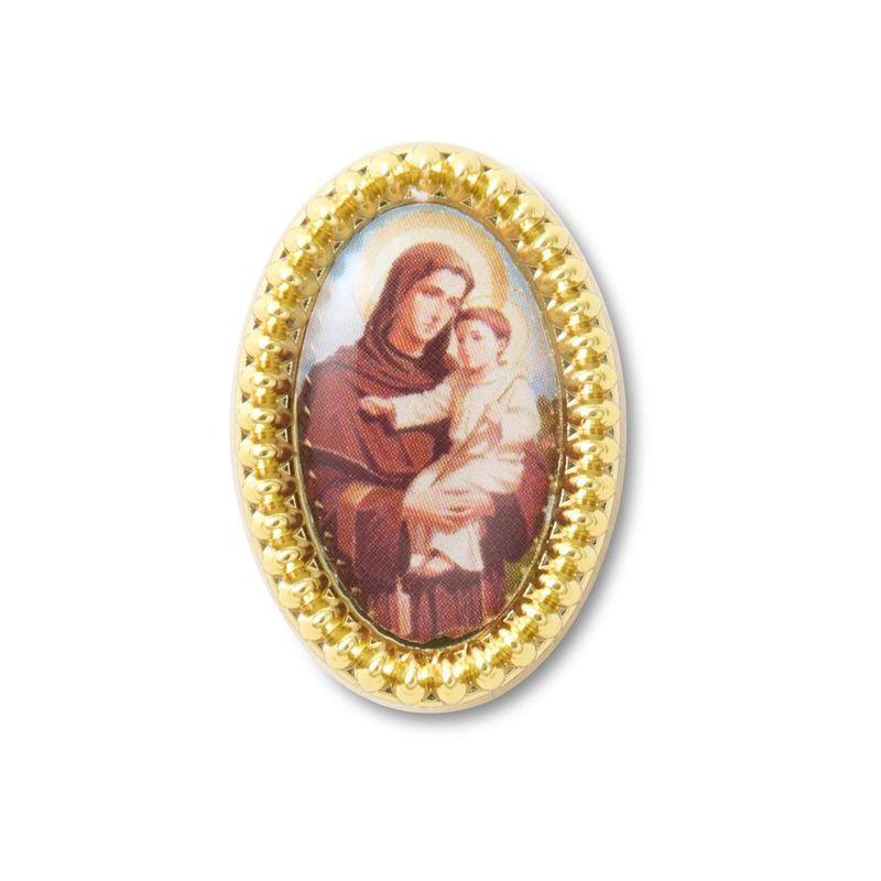 Jibbitz™ Santo Oval Dourado UNICO - imagem 1