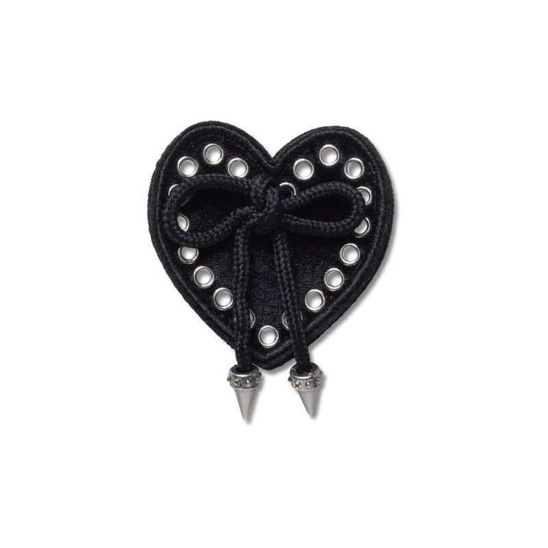 Jibbitz™ Coração Preto Com Laço UNICA